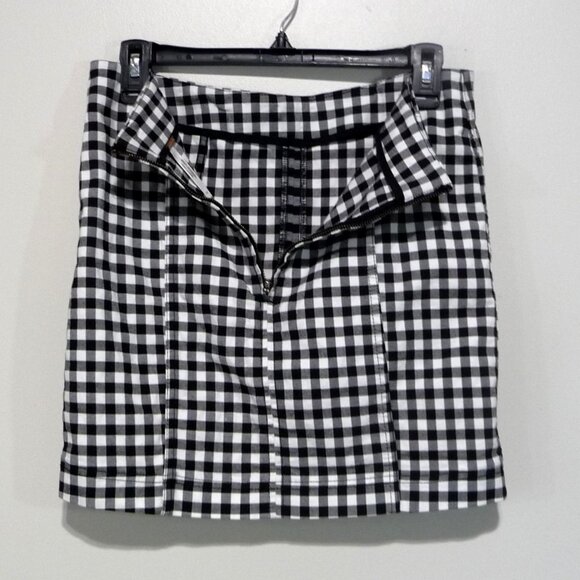 FREE PEOPLE Modern Femme Gingham Mini Skirt 10 - Picture 3 of 7